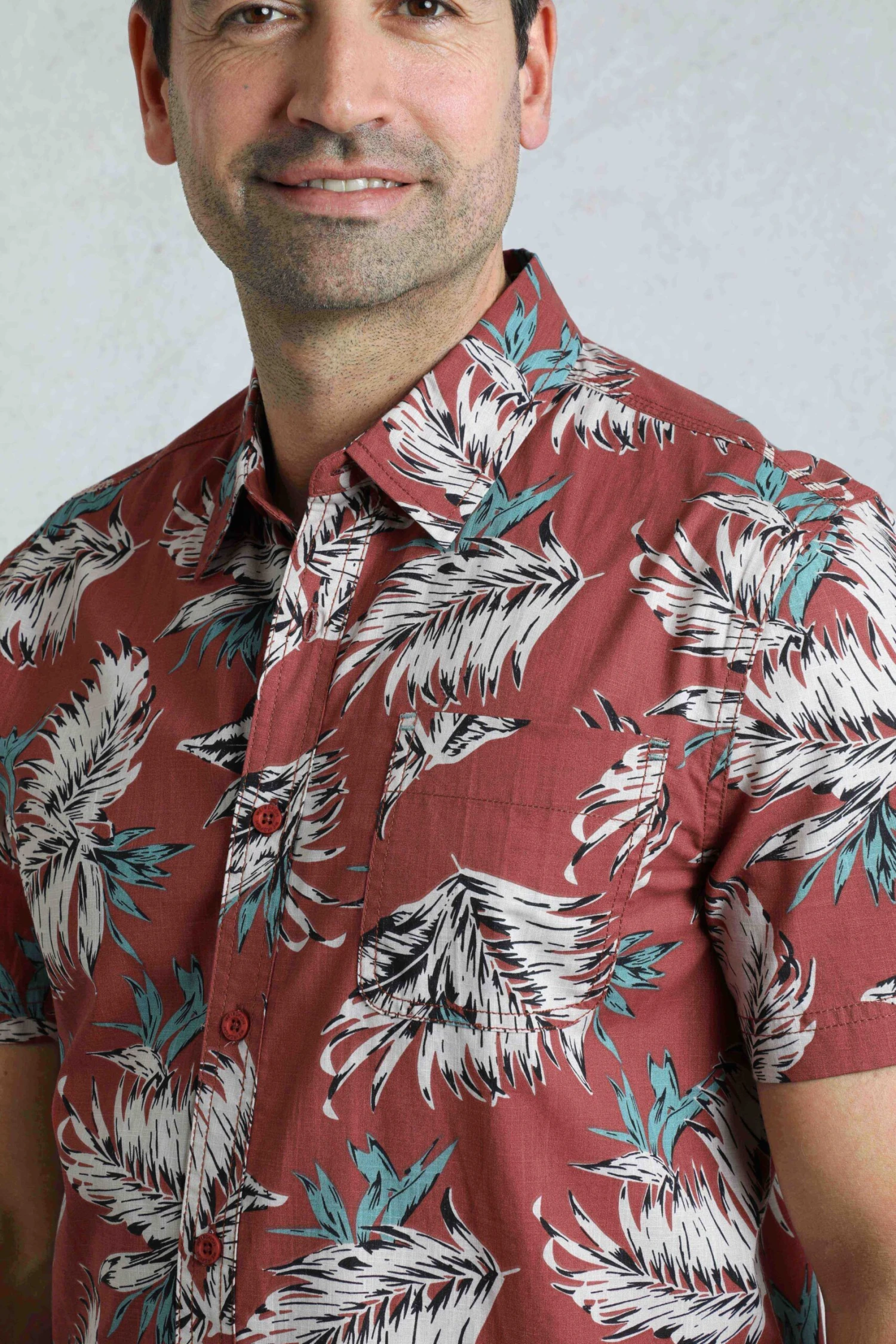 Faraway Organic Cotton Printed Shirt Paprika 5 Faraway Organic Cotton Printed Shirt Paprika - Image 5