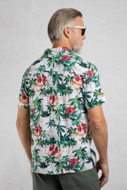 Holborn Eco Viscose Hawaiian Shirt Peapod -WeirdFish Clothing Shop 122141