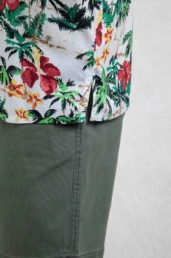 Holborn Eco Viscose Hawaiian Shirt Peapod -WeirdFish Clothing Shop 122144