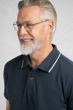 Powell Organic Cotton Textured Polo Shirt Navy 11 Powell Organic Cotton Textured Polo Shirt Navy -WeirdFish Clothing Shop 122156