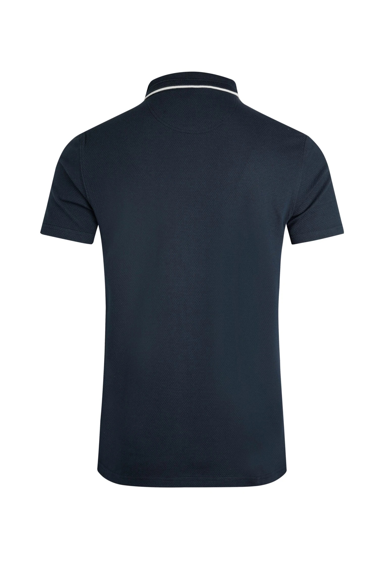 Powell Organic Cotton Textured Polo Shirt Navy 6 Powell Organic Cotton Textured Polo Shirt Navy - Image 6