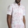 Tarim Linen Rich Hawaiian Shirt Red