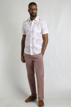 Tarim Linen Rich Hawaiian Shirt Red 10 Tarim Linen Rich Hawaiian Shirt Red -WeirdFish Clothing Shop 122299