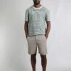 Charleston Textured Chino Shorts Stone