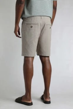 Charleston Textured Chino Shorts Stone -WeirdFish Clothing Shop 122865