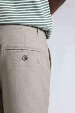Charleston Textured Chino Shorts Stone -WeirdFish Clothing Shop 122868