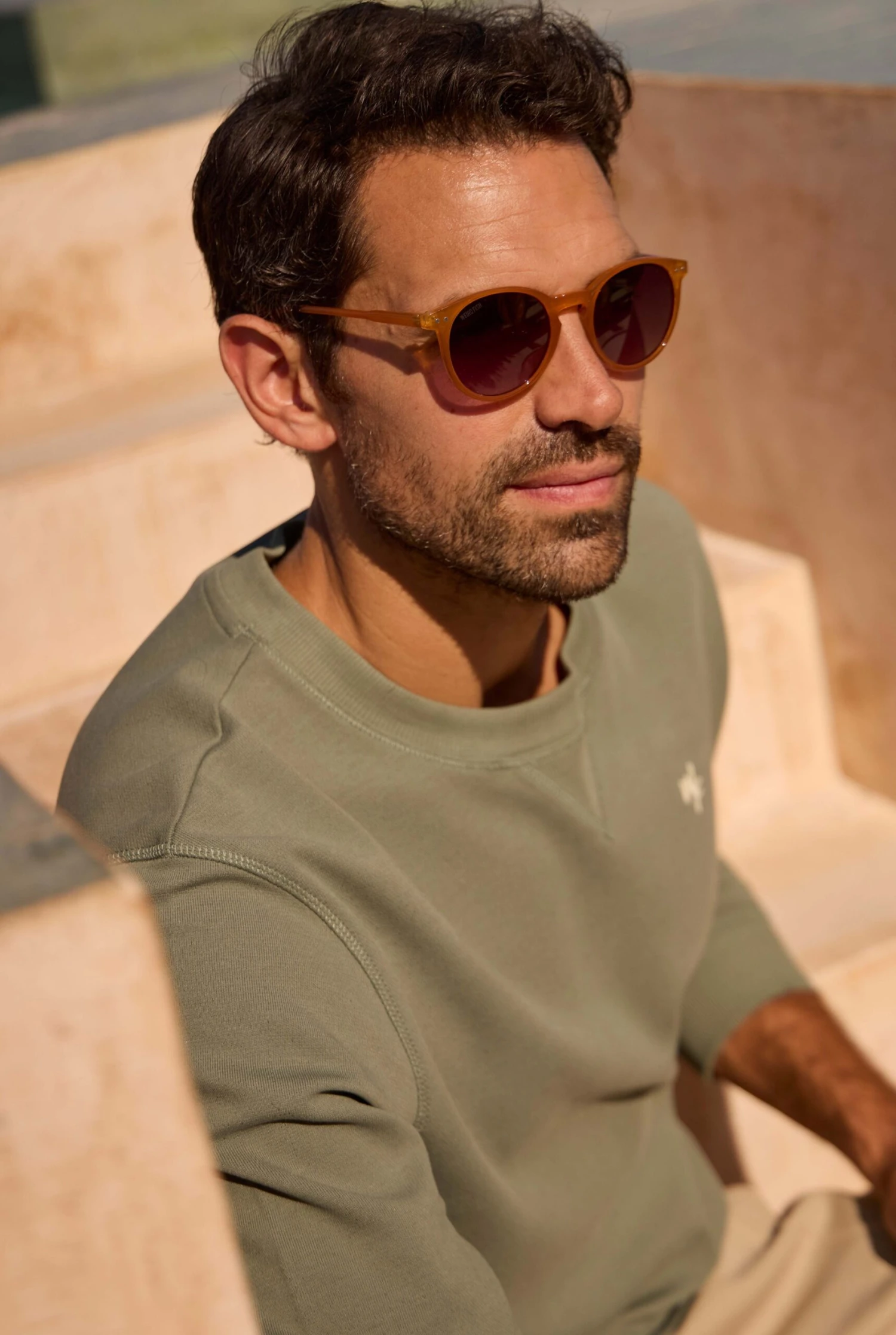 Williams Round Sunglasses Mustard