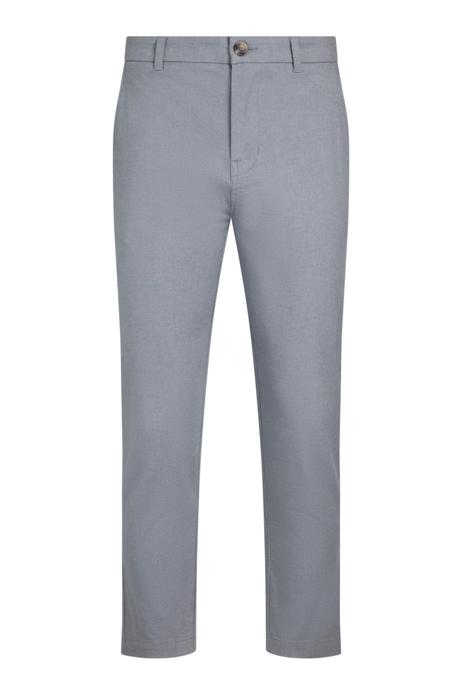 Charleigh Textured Chino Trousers Denim Blue 2 Charleigh Textured Chino Trousers Denim Blue - Image 2