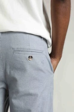 Charleigh Textured Chino Trousers Denim Blue 14 Charleigh Textured Chino Trousers Denim Blue -WeirdFish Clothing Shop 123567