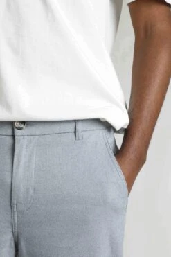 Charleigh Textured Chino Trousers Denim Blue 15 Charleigh Textured Chino Trousers Denim Blue -WeirdFish Clothing Shop 123568