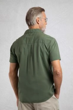 Maxwell Seersucker Shirt Army Green -WeirdFish Clothing Shop 123737