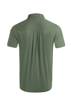 Maxwell Seersucker Shirt Army Green -WeirdFish Clothing Shop 123740