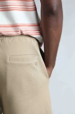 Pasco Pique Jersey Shorts Flint Stone -WeirdFish Clothing Shop 123786