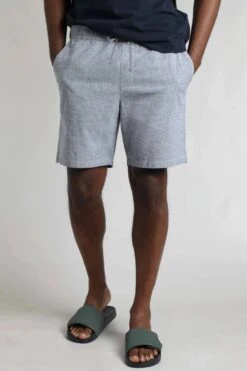 Winchester Relaxed Linen Rich Shorts Denim