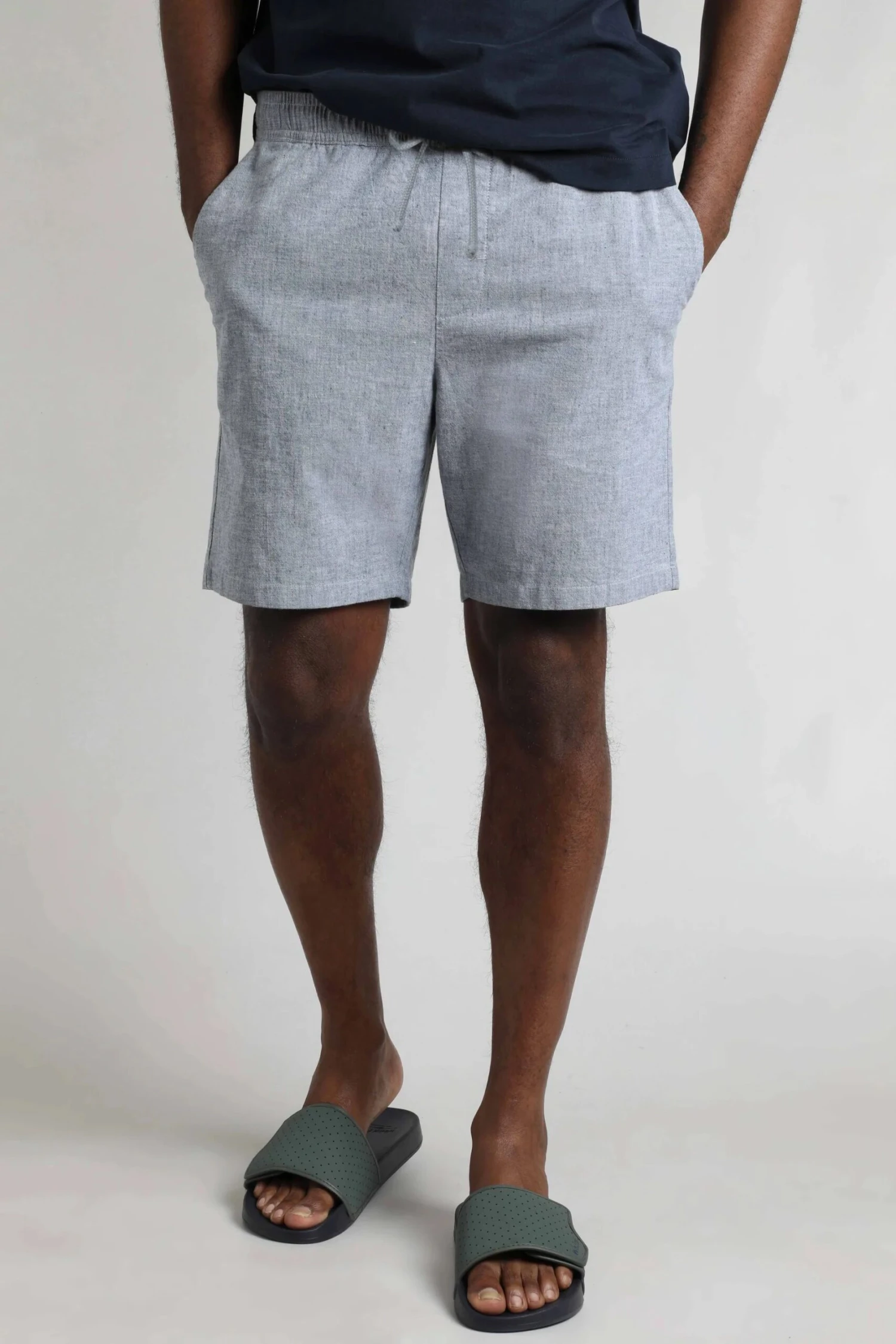 Winchester Relaxed Linen Rich Shorts Denim 1 Winchester Relaxed Linen Rich Shorts Denim