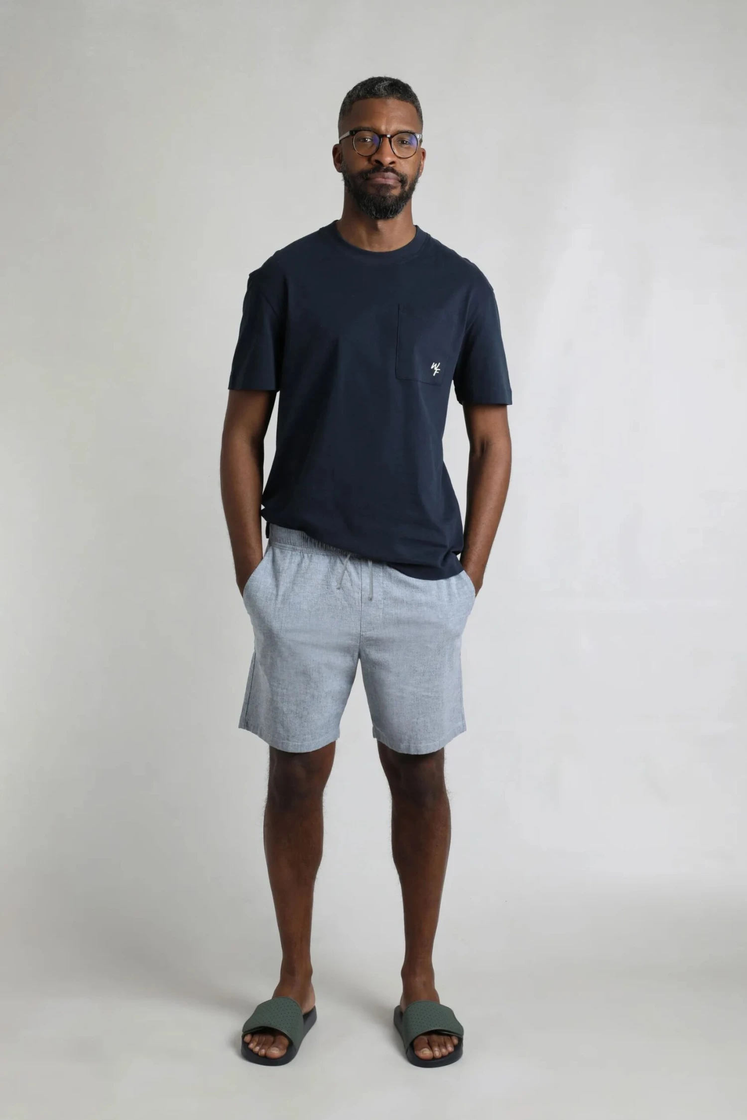 Winchester Relaxed Linen Rich Shorts Denim 4 Winchester Relaxed Linen Rich Shorts Denim - Image 4