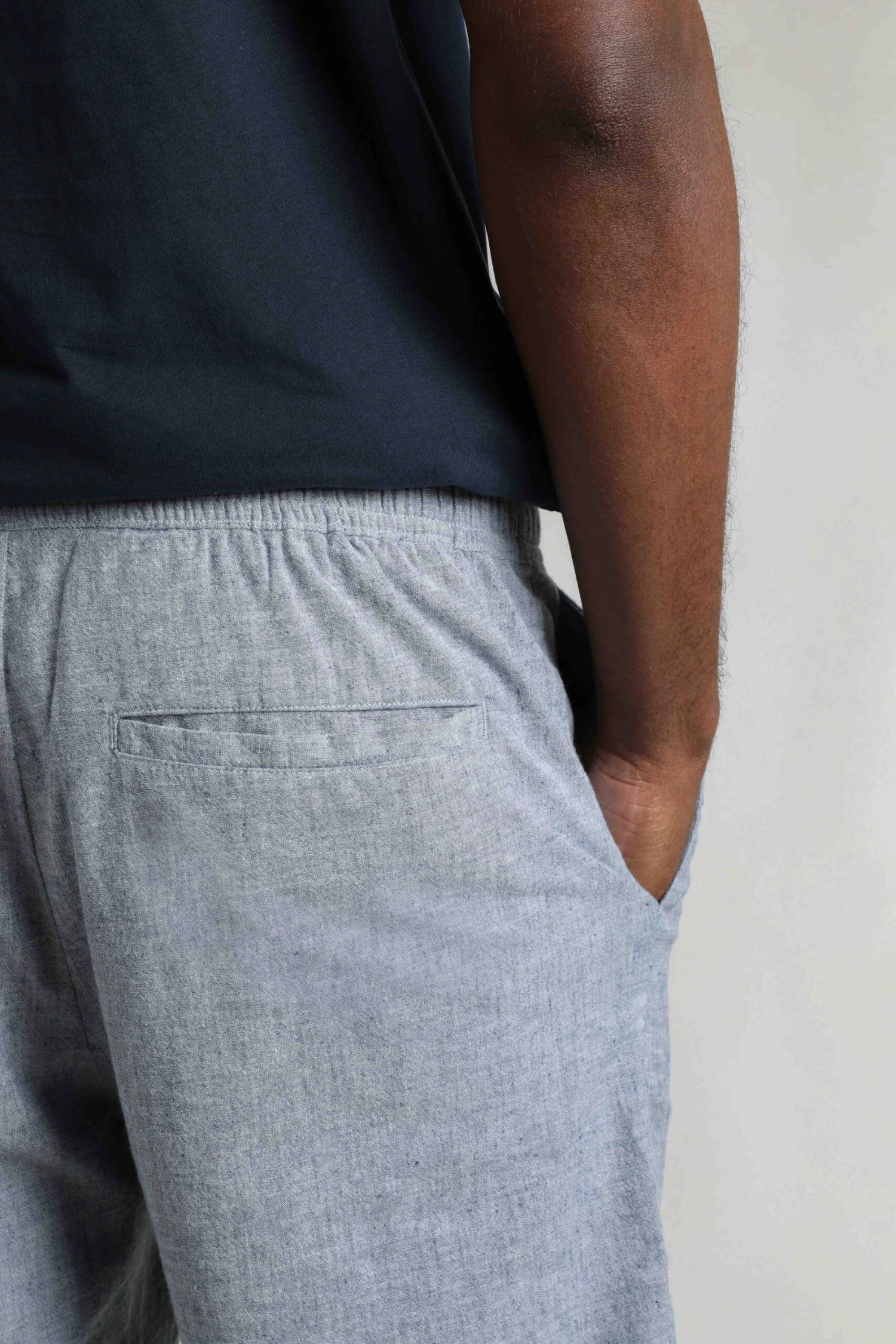 Winchester Relaxed Linen Rich Shorts Denim 7 Winchester Relaxed Linen Rich Shorts Denim - Image 7