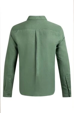 Shaun Linen Rich Long Sleeve Shirt Army Green 11 Shaun Linen Rich Long Sleeve Shirt Army Green -WeirdFish Clothing Shop 123840