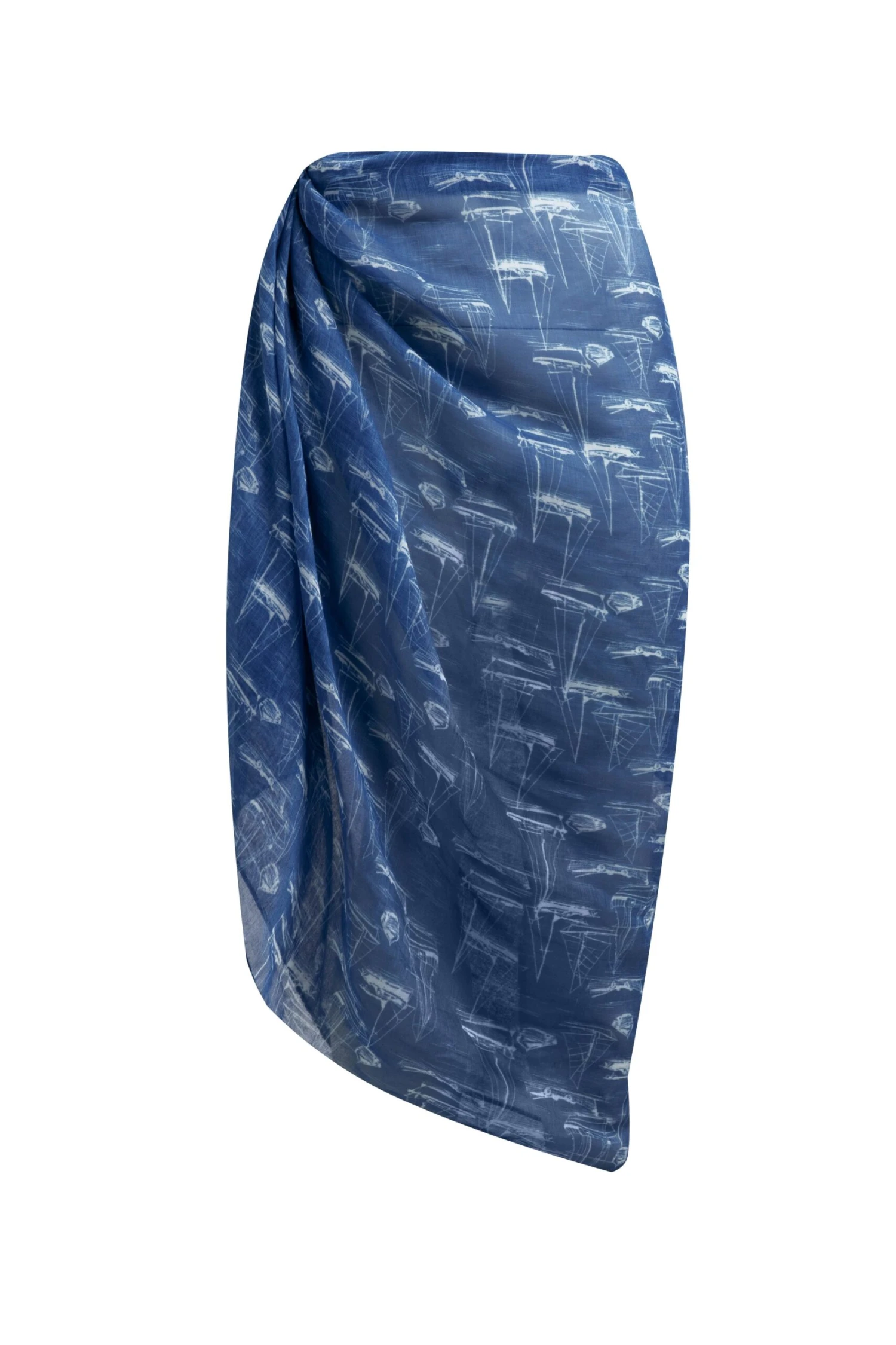 Kiera Recycled Polyester Sarong Scarf Ensign Blue 7 Kiera Recycled Polyester Sarong Scarf Ensign Blue - Image 7