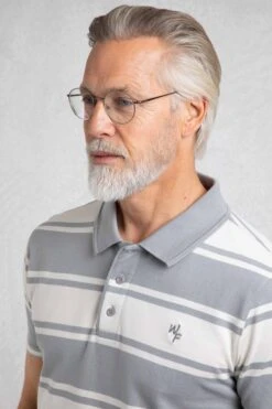 Henry Striped Pique Polo Shirt Limestone 11 Henry Striped Pique Polo Shirt Limestone -WeirdFish Clothing Shop 124189