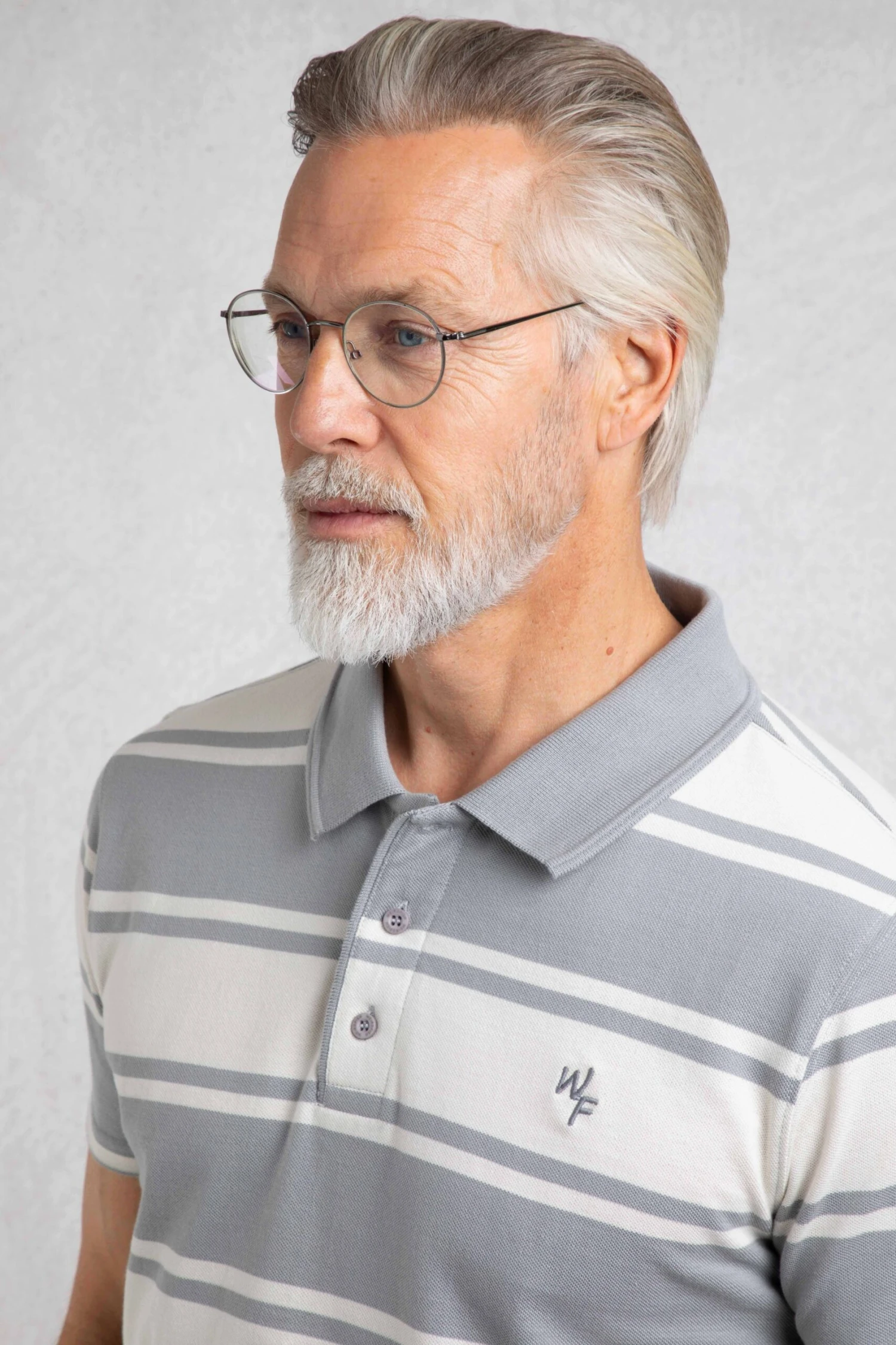 Henry Striped Pique Polo Shirt Limestone 5 Henry Striped Pique Polo Shirt Limestone - Image 5