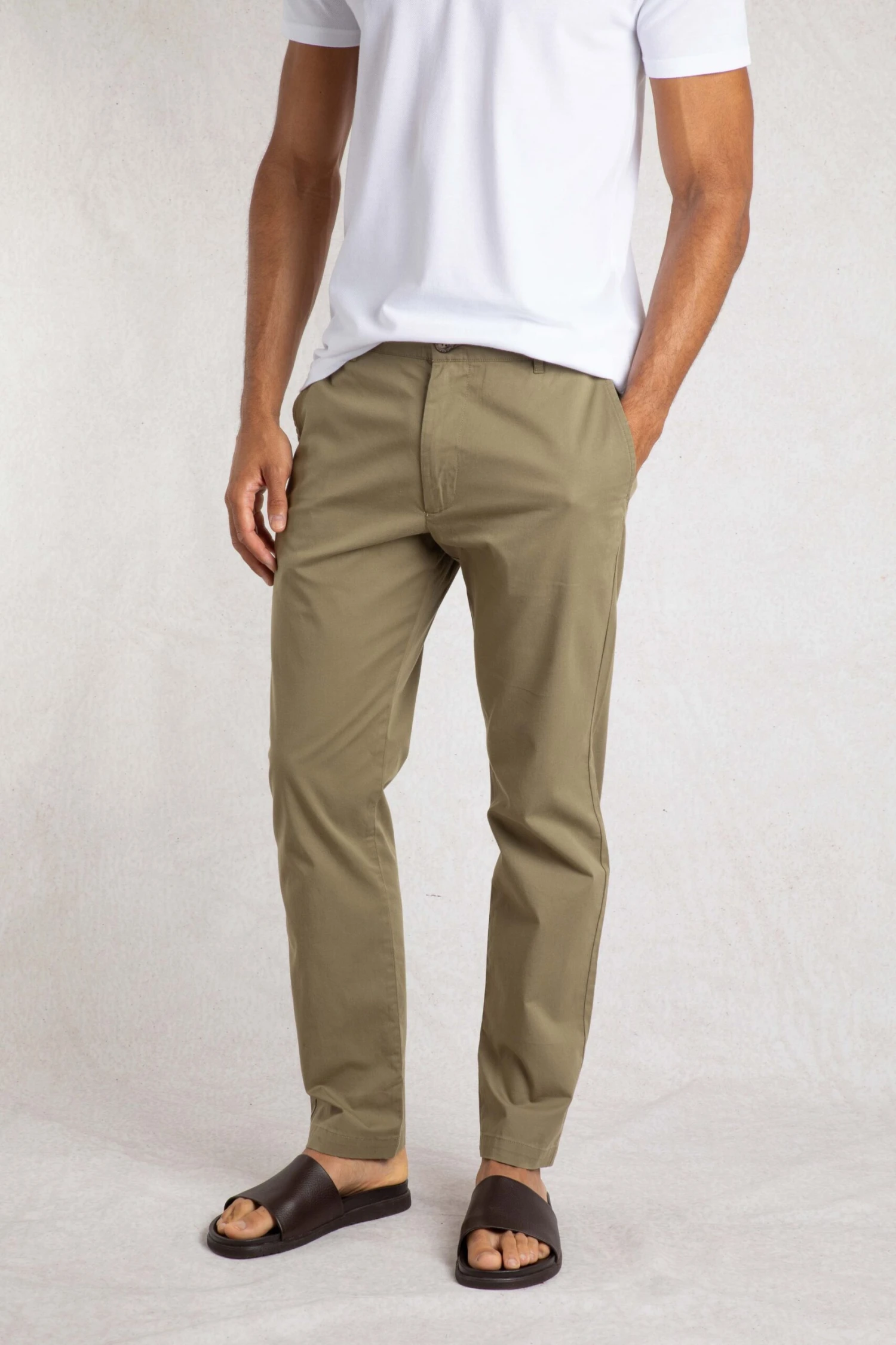 Freddie Super Soft Chino Trousers Burnt Olive 1 Freddie Super Soft Chino Trousers Burnt Olive