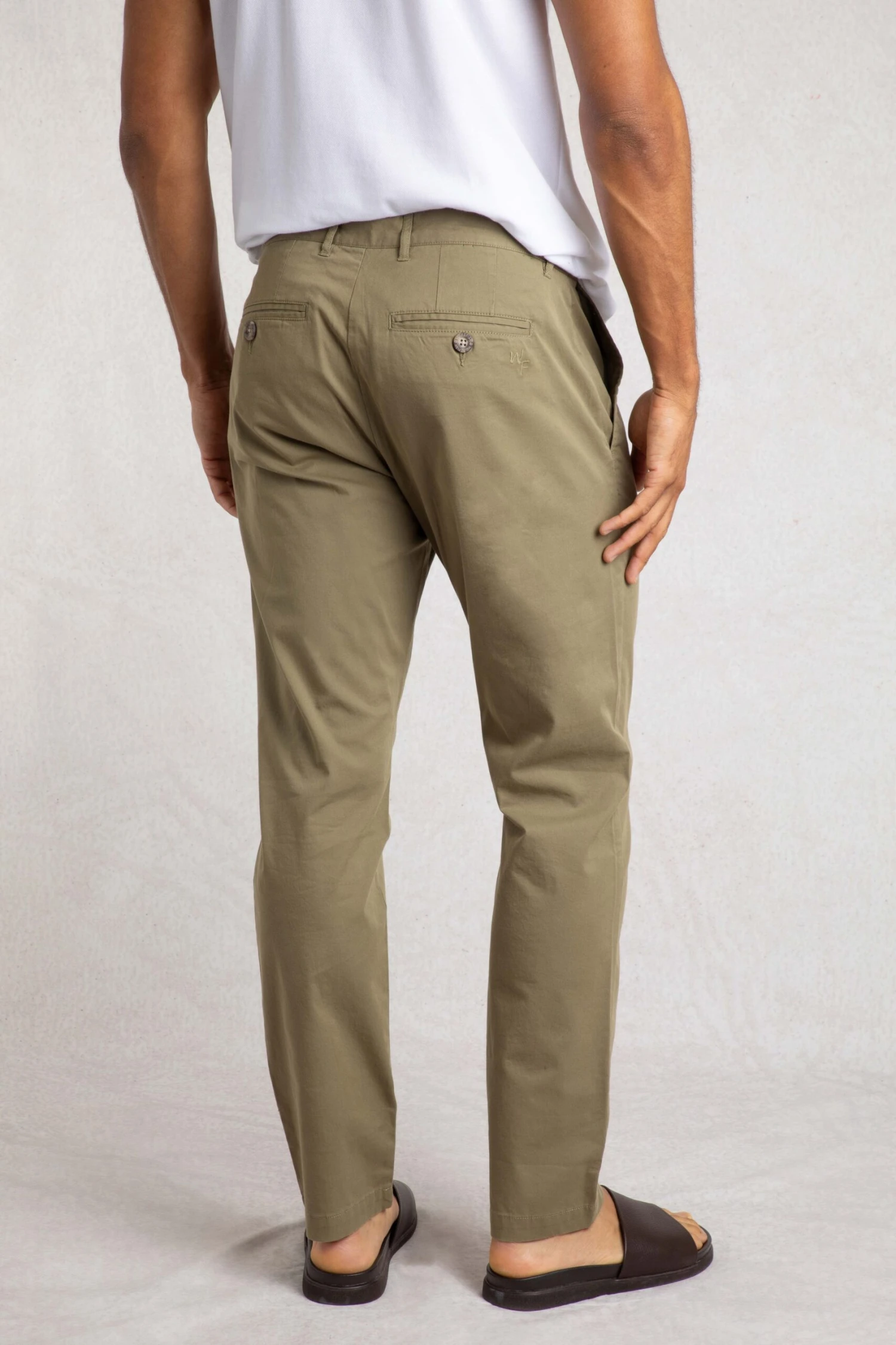 Freddie Super Soft Chino Trousers Burnt Olive 3 Freddie Super Soft Chino Trousers Burnt Olive - Image 3
