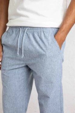 Danny Lightweight Summer Denim Trousers Denim -WeirdFish Clothing Shop 124712