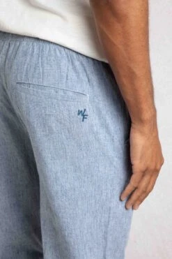 Danny Lightweight Summer Denim Trousers Denim -WeirdFish Clothing Shop 124713