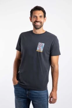 Red Sparrows Back Print Artist T-Shirt Navy -WeirdFish Clothing Shop 124869