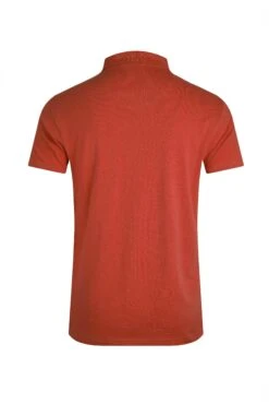 Miles Pique Polo Shirt Burnt Henna -WeirdFish Clothing Shop 125311