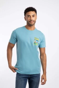Barkson's Farm Back Print Artist T-Shirt Smoked Blue -WeirdFish Clothing Shop 125439