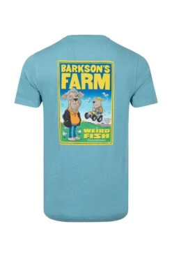 Barkson's Farm Back Print Artist T-Shirt Smoked Blue -WeirdFish Clothing Shop 125442