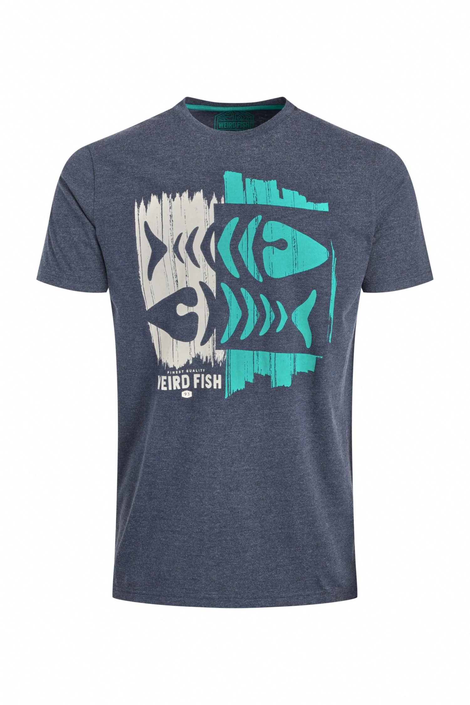 Double Fish Front Print Graphic T-Shirt Navy 2 Double Fish Front Print Graphic T-Shirt Navy - Image 2