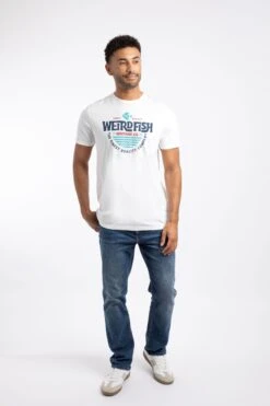 Heritage Surf Front Print Graphic T-Shirt Dusty White 12 Heritage Surf Front Print Graphic T-Shirt Dusty White -WeirdFish Clothing Shop 125506