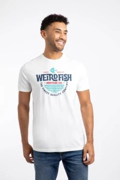 Heritage Surf Front Print Graphic T-Shirt Dusty White 13 Heritage Surf Front Print Graphic T-Shirt Dusty White -WeirdFish Clothing Shop 125507
