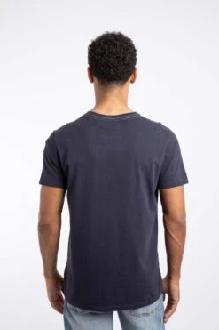 Off Shore Front Print Graphic T-Shirt Midnight -WeirdFish Clothing Shop 125533