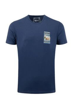 Only Fowls And Hawkses Back Print Artist T-Shirt Dark Blue -WeirdFish Clothing Shop 125584