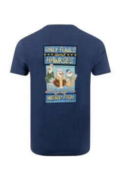 Only Fowls And Hawkses Back Print Artist T-Shirt Dark Blue -WeirdFish Clothing Shop 125588