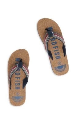 Englewood Cork Flip Flops Dark Blue -WeirdFish Clothing Shop 125629