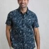 Summertown Short Sleeve Printed Shirt Navy