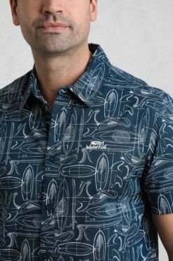 Summertown Short Sleeve Printed Shirt Navy 10 Summertown Short Sleeve Printed Shirt Navy -WeirdFish Clothing Shop 125941
