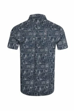 Summertown Short Sleeve Printed Shirt Navy 11 Summertown Short Sleeve Printed Shirt Navy -WeirdFish Clothing Shop 125942