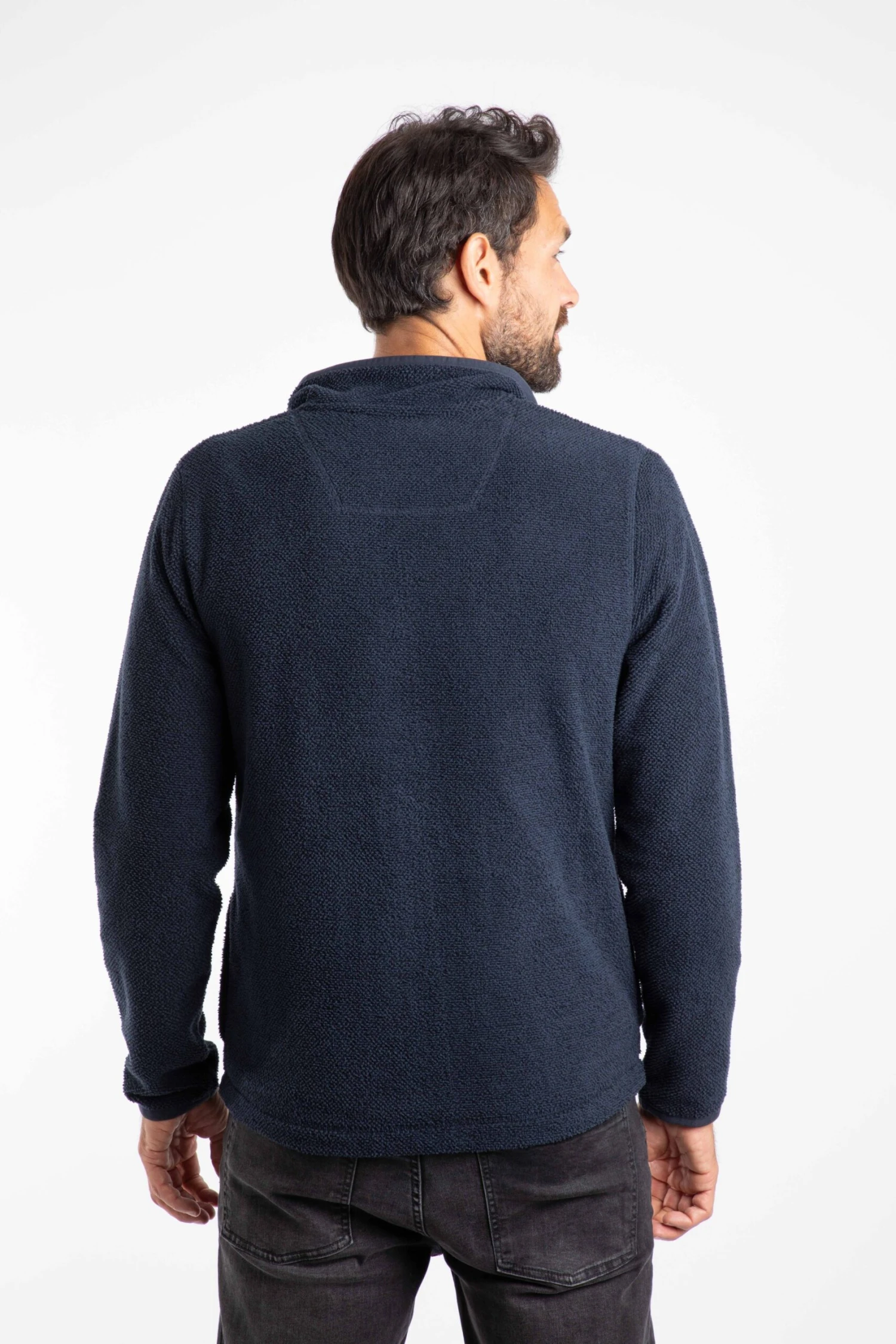 Merrill Full Zip Textured Fleece Midnight 4 Merrill Full Zip Textured Fleece Midnight - Image 4