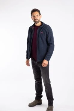 Merrill Full Zip Textured Fleece Midnight 12 Merrill Full Zip Textured Fleece Midnight -WeirdFish Clothing Shop 126191