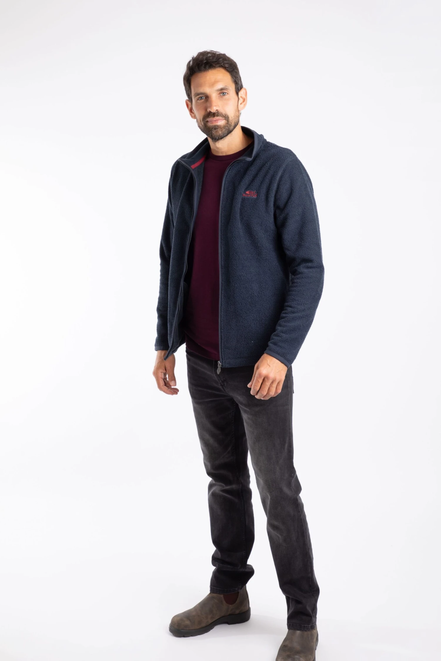 Merrill Full Zip Textured Fleece Midnight 5 Merrill Full Zip Textured Fleece Midnight - Image 5