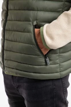 Langtree Lightweight Showerproof Padded Gilet Deep Lichen Green -WeirdFish Clothing Shop 126218