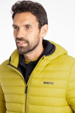 Flete Lightweight Showerproof Padded Hooded Jacket Antique Moss -WeirdFish Clothing Shop 126225