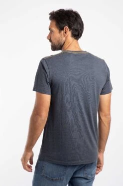 Brewer Front Print Graphic T-Shirt Navy -WeirdFish Clothing Shop 126588