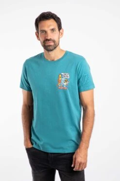 Fawlty Trouters Back Print Artist T-Shirt Deep Teal 10 Fawlty Trouters Back Print Artist T-Shirt Deep Teal -WeirdFish Clothing Shop 126632
